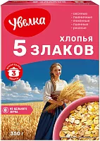 Uvelka flakes of 5 cereals, 350 g