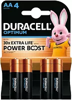 Duracell Optimum AA batteries, 4 pc