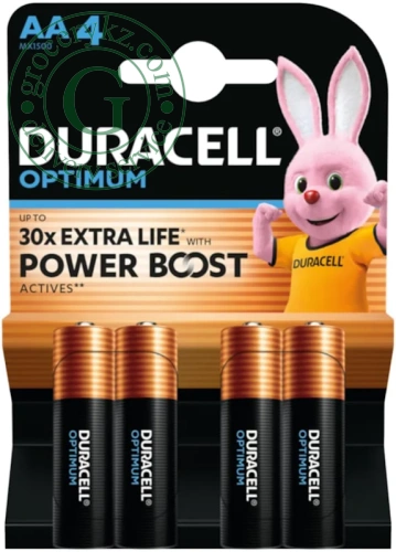 Duracell Optimum AA batteries, 4 pc