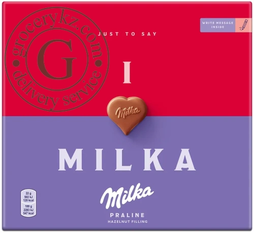 Milka milk chocolate candies with hazelnut filling, 110 g