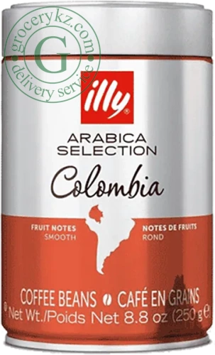 Illy Colombia coffee beans, 250 g