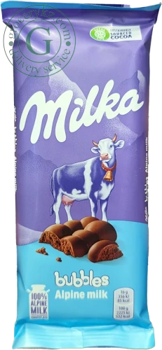 Milka Bubbles porous milk chocolate, 80 g