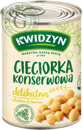 Kwidzyn canned chickpeas, 400 g Kwidzyn canned chickpeas, 400 g