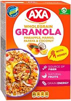 AXA wholegrain granola, pineapple, mango, papaya and coconut, 375 g