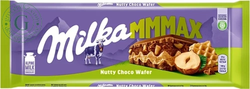 Milka chocolate bar, nutty choco wafer, 270 g Milka chocolate bar, nutty choco wafer, 270 g
