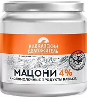 Kavkazskiy Dolgozhitel matsoni, 4%, 400 g