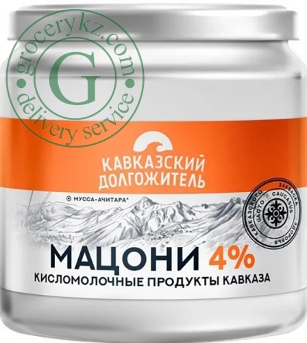 Kavkazskiy Dolgozhitel matsoni, 4%, 400 g Kavkazskiy Dolgozhitel matsoni, 4%, 400 g