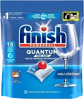 Finish Quantum All in 1 dishwasher tablets, 15 tablets