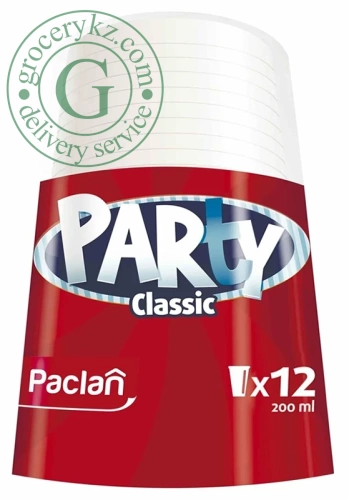 Paclan Party Classic disposable plastic cups, 200 ml, 12 pc