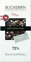 Bucheron Village chocolate bar, orange and coffee, 100 g