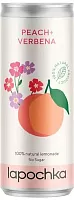 Lapochka lemonade, peach and verbena, 0.33 l