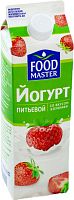FoodMaster yogurt, drinking, strawberry, 2%, 900 g