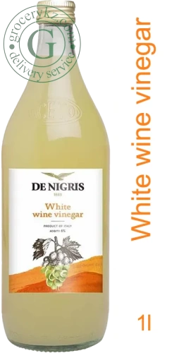 De Nigris white wine vinegar, 1000 ml