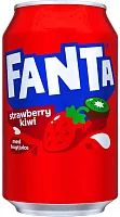 Fanta drink, strawberry and kiwi, 330 ml