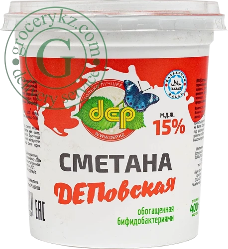 Dep sour cream, 15%, 400 g Dep sour cream, 15%, 400 g