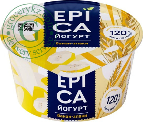 Epica yogurt, banana and cereals, 130 g