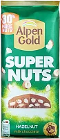 Alpen Gold Super Nuts milk chocolate with hazelnut, 120 g