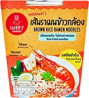 Happy Noodles brown rice ramen noodles, tom yum kung, 65 g