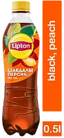 Lipton black ice tea, peach, 0.5 l