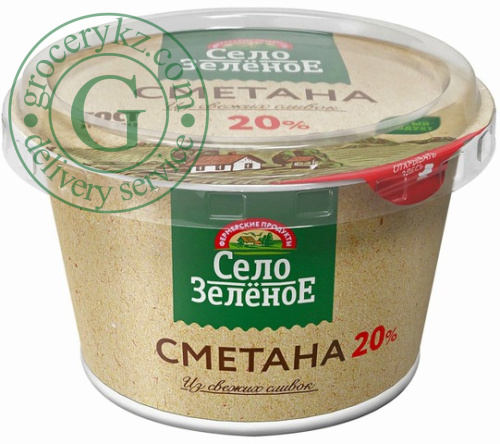 Selo Zelenoe sour cream, 20%, 180 g