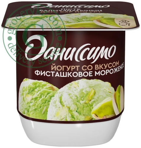 Danissimo yogurt, pistachio ice cream, 100 g