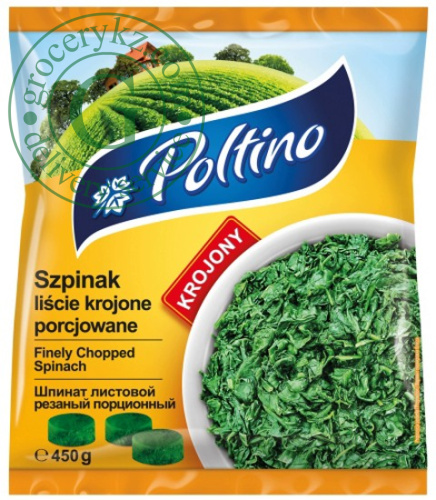 Poltino frozen finely chopped spinach, 450 g