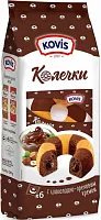 Kovis sweet rings, chocolate and nut filling, 240 g