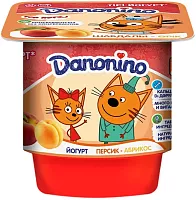 Danonino yogurt, peach and apricot, 100 g