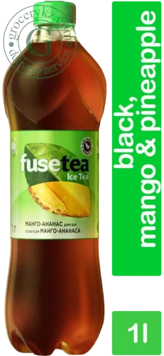 Fuse-Tea black ice tea, mango and pineapple, 1 l