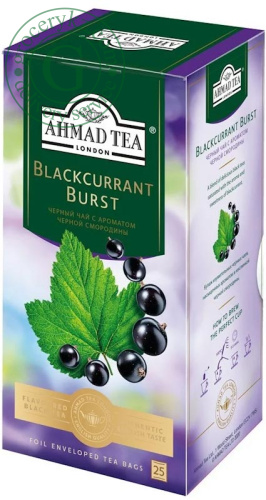 Ahmad Blackcurrant Burst black tea, 25 bags