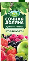 Sochnaya Dolina berry and fruit juice, 0.95 l