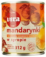 Vera canned tangerines in syrup, 312 g