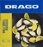 Drago half shell mussels, 1 kg