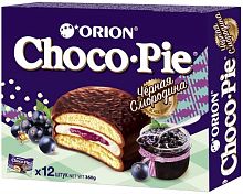 Orion Choco-Pie cake (12 in 1), black currant, 360 g