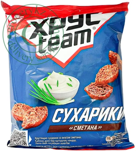 Hrusteam croutons, sour cream, 100 g