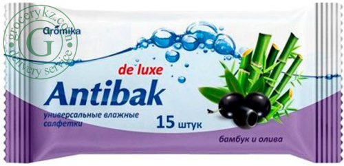 Antibak universal wet wipes, bamboo and olives (15 in 1)