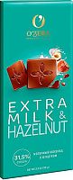 O'Zera chocolate, extra milk and hazelnut, 90 g