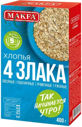 Makfa flakes made of 4 cereals, 400 g