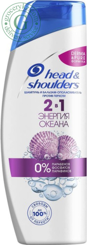 Head & Shoulders 2 in 1 shampoo and conditioner, ocean energy, 400 ml