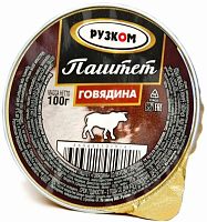 Ruzkom liver pate with beef flavor, 100 g