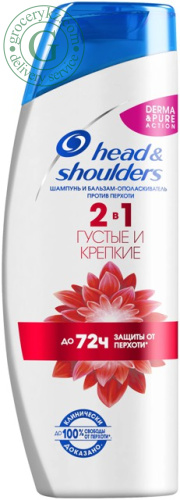 Head & Shoulders 2 in 1 shampoo and conditioner, thick and strong, 400 ml