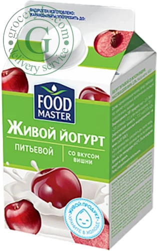 Foodmaster drinking live yogurt, cherry, 450 g