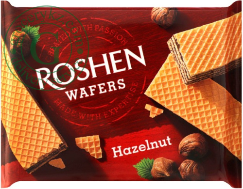 Roshen wafers, hazelnut, 72 g