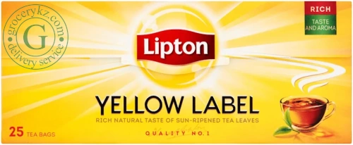 Lipton yellow label black tea, 25 bags