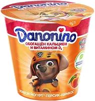 Danonino yogurt, peach and apricot, 100 g