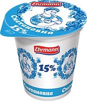 Sour cream Ehrmann, 15%, 375 g