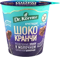 Dr.Korner puffed cereals in milk chocolate, 40 g
