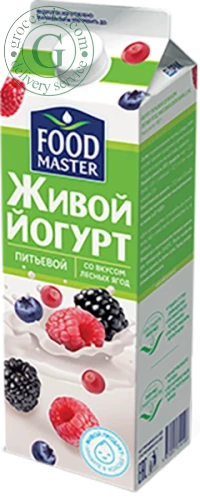 Foodmaster drinking live yogurt, forest berries, 900 g