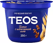 TEOS greek yogurt, cereals and flax seeds, 2%, 250 g
