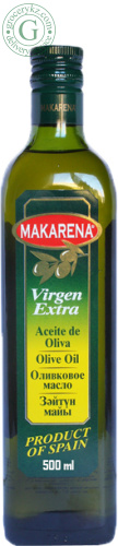 Makarena olive oil, extra virgin, 500 ml